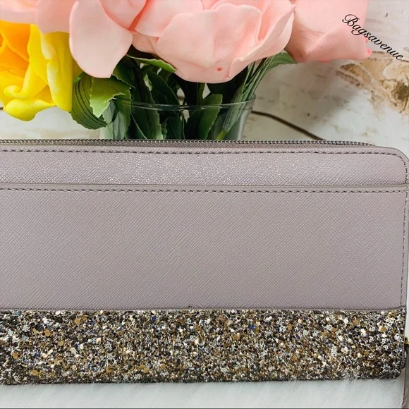 #bagsavenue Glitter Kate spade Gray cityscape Neda wallet gray Greta court - Picture 5 of 6
